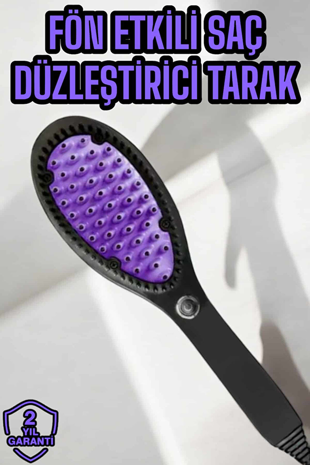 Saç Düzleştirici Fön Tarak Elektrikli Sıkı Dişli Tarak