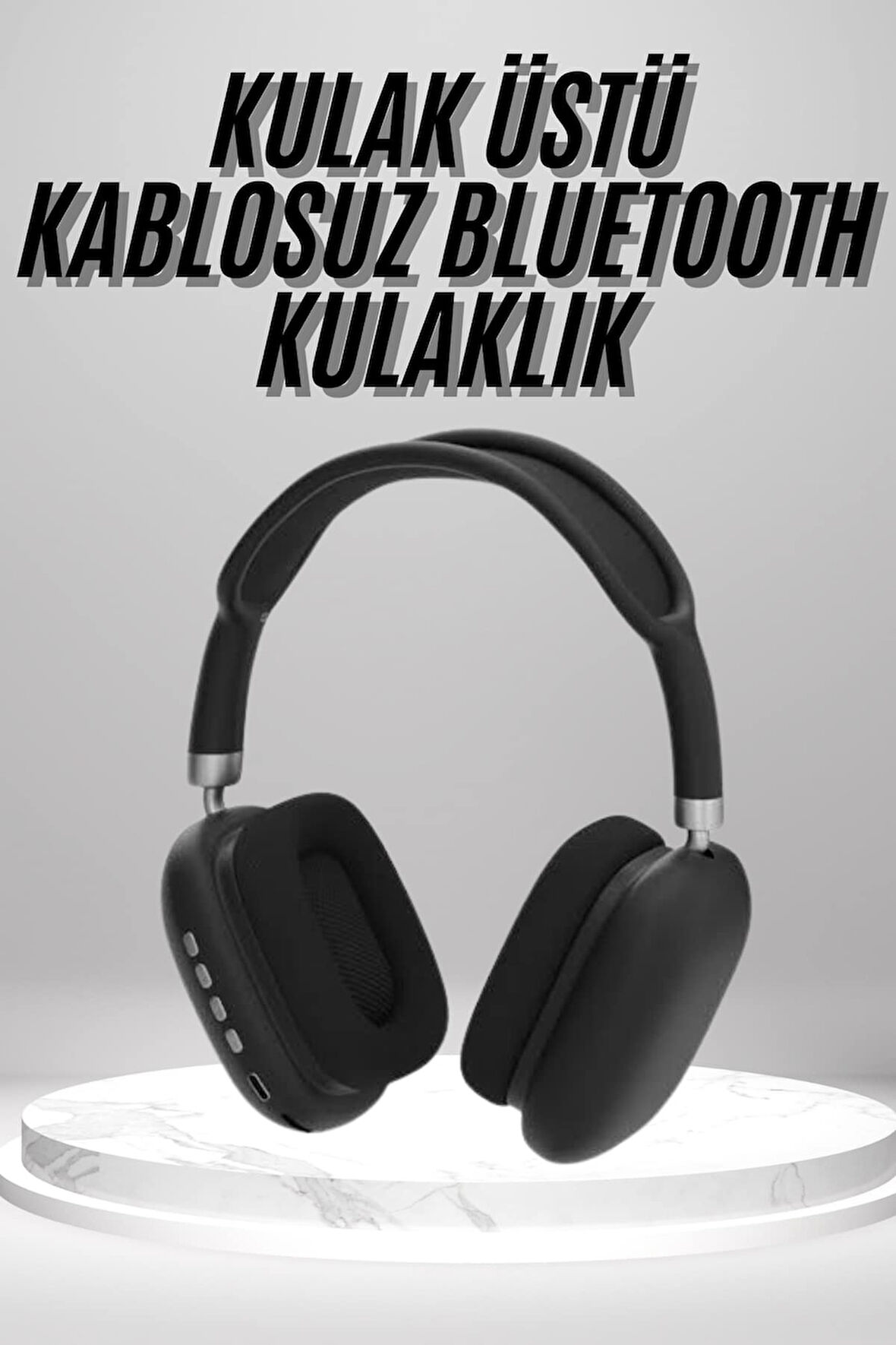 Kulak Üstü Kablosuz Bluetooth Kulaklık Yumuşak Süngerli SD Kart Girişli
