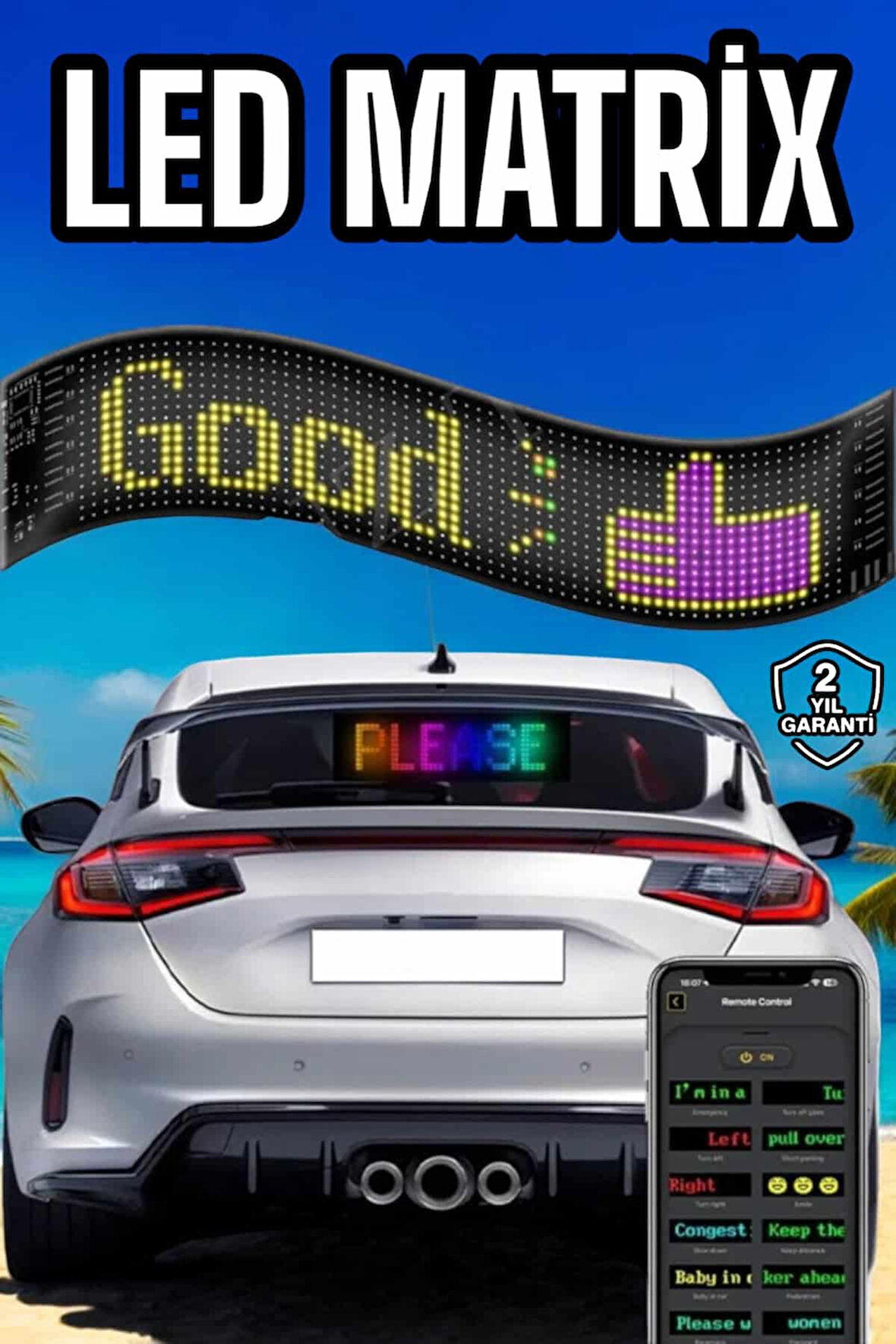 Led Matrix Panel Dijital Ekran Kumandalı Pixsel Görünümlü