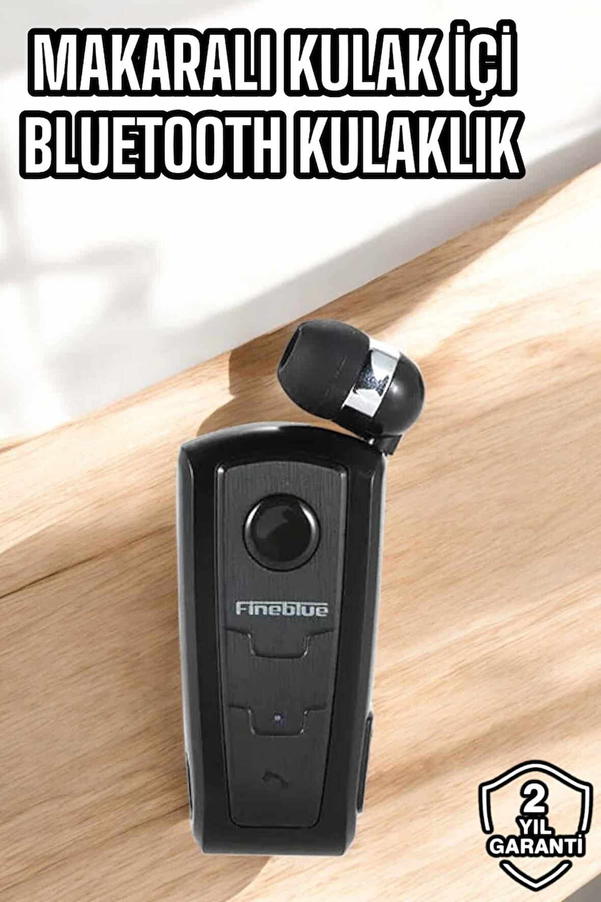 Tüm Telefonlara Uyumlu Mikrofonlu Titreşimli Makaralı Bluetooth Kulakiçi Kulaklık