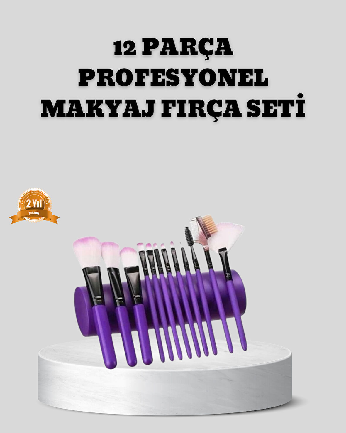 12 Parça Makyaj Fırça Seti – Profesyonel ve Günlük Kullanıma Uygun
