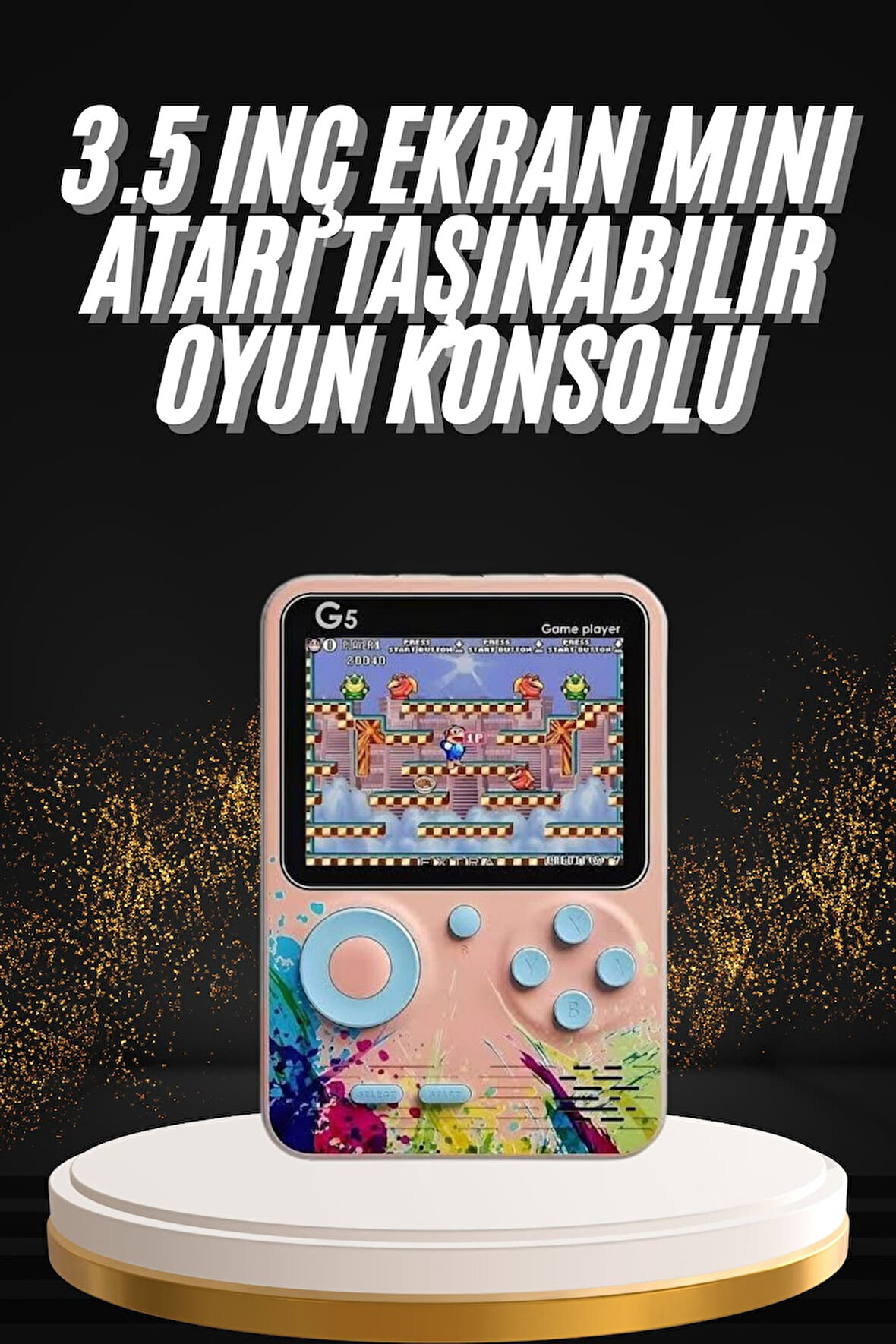 Televizyona Bağlanan Çift Joystick Taşınabilir Klasik Retro Oyunlu
