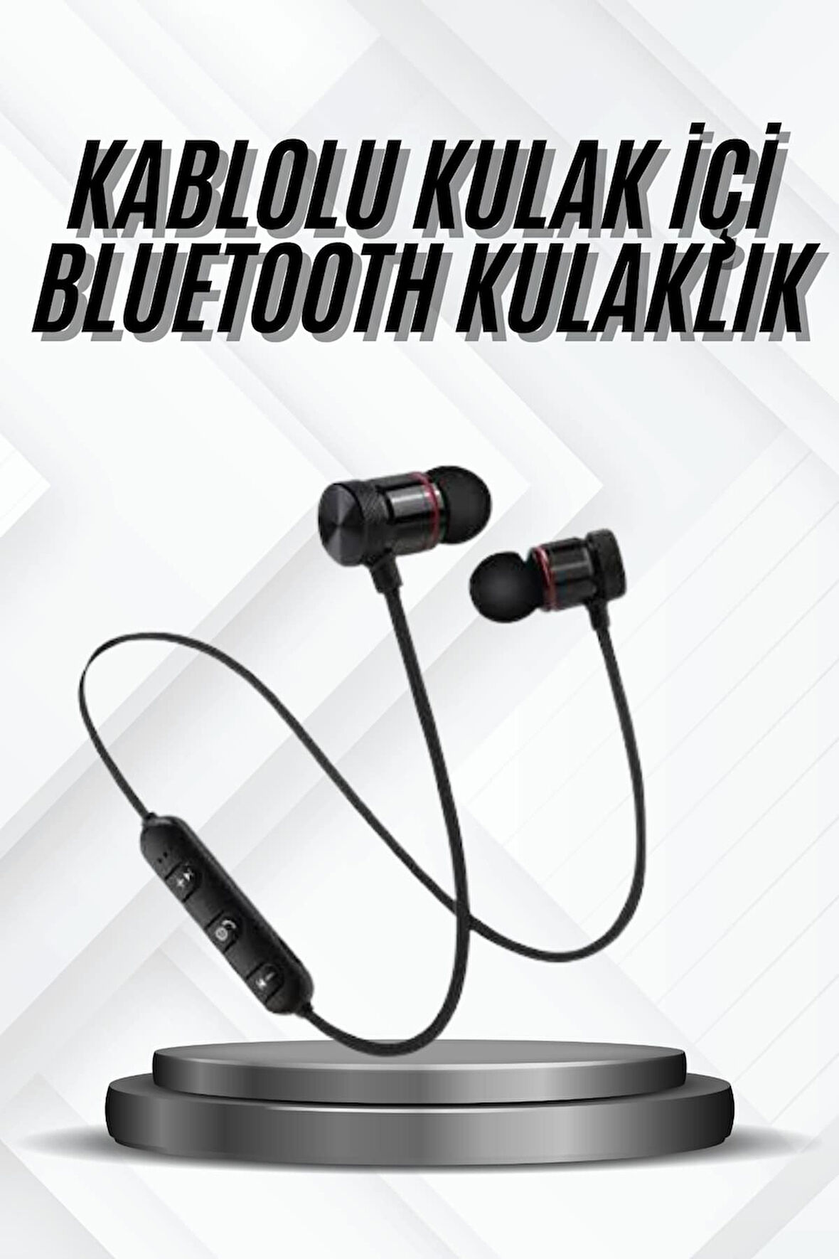 Bluetooth Bağlantılı Kablolu Mıknatıslı Sport Kulaklık