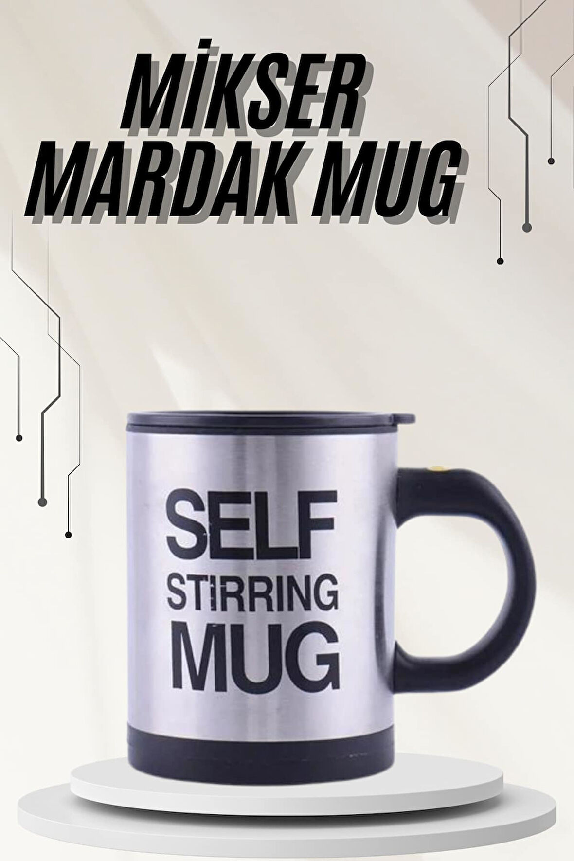 Karıştırıcı Özellikli Mikser Kupa Bardak Termos Bardak