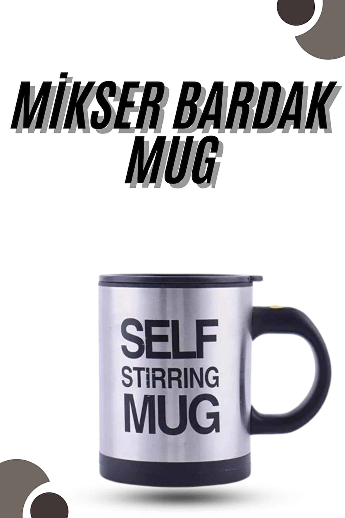 Karıştırıcı Özellikli Mikser Kupa Bardak Kompakt Taşınabilir Mug