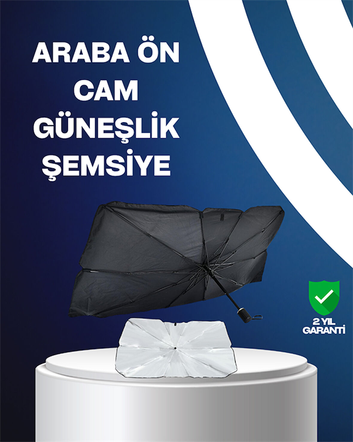 Isı ve UV Engelleyici Güneşlik – 360° Bükülebilir Şemsiye Sapı ile Konfor