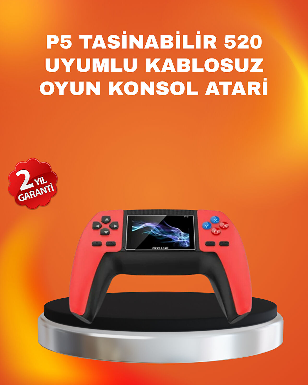 Uzun Pil Ömürlü 520 Oyunlu P5 Retro Konsol