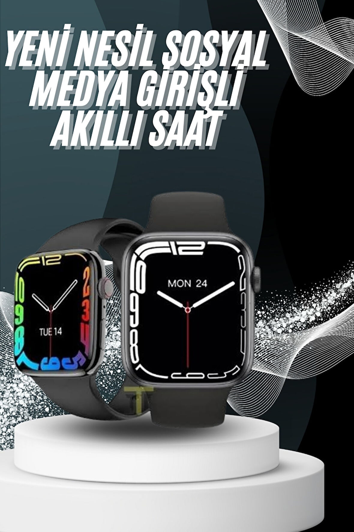 Yeni Model Akıllı Saat Dokunmatik Ekran Unisex Amoled Ekran 44 mm