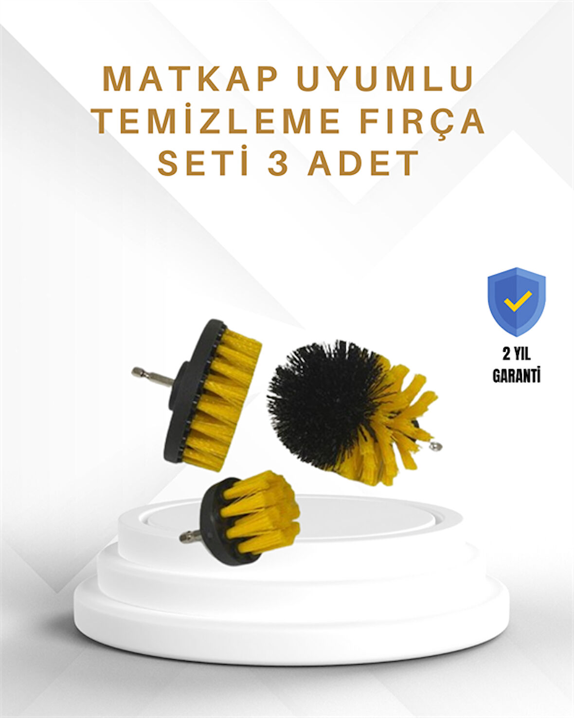 Yüksek Devirde Etkili Temizlik Sağlayan Matkap Ucu Fırça Seti