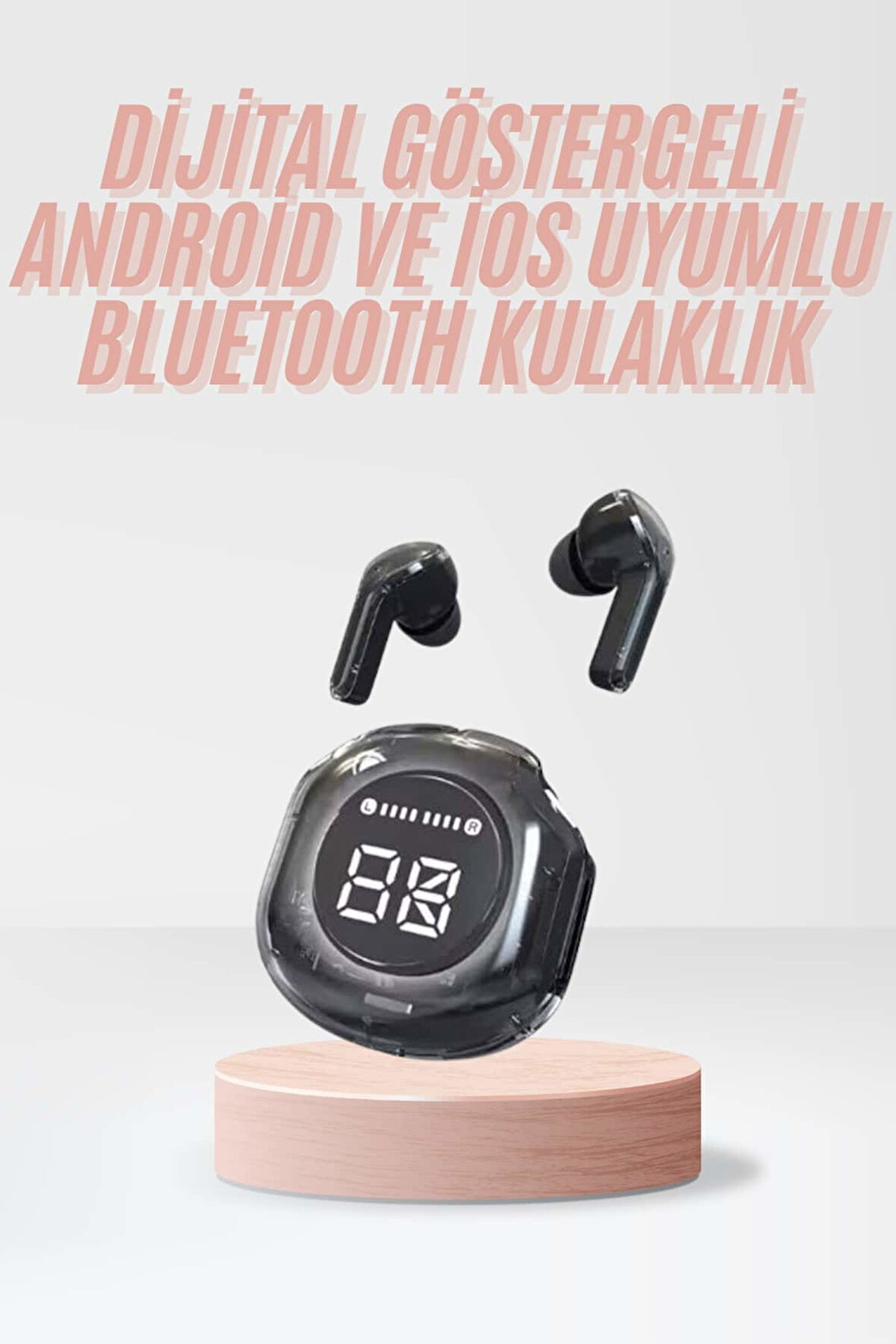 Yeni Nesil Bluetooth Kulaklık Dijital Göstergeli Gaming Dokunmatik 5.3 Kablosuz