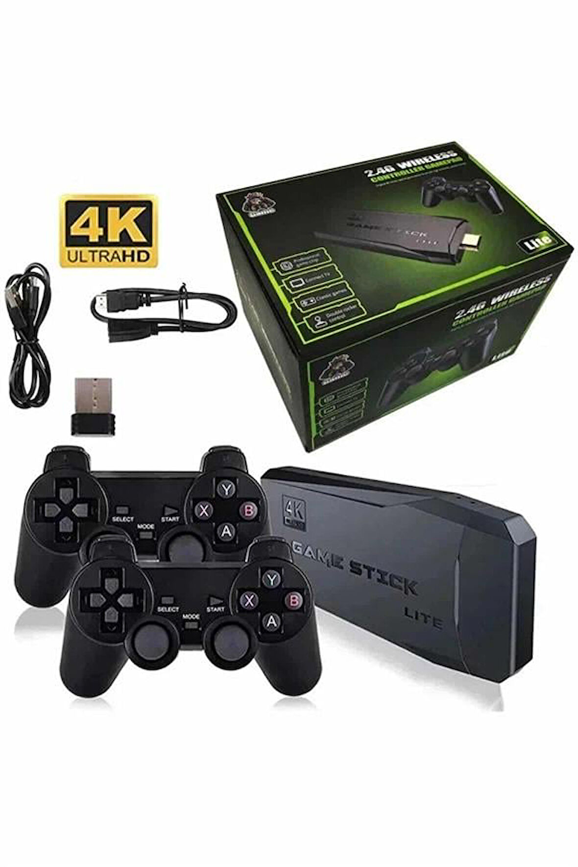 Game Stick 20000 Oyun Kablosuz Çift Kol Retro Oyunlar Game Stick Atari 2.4g 4K