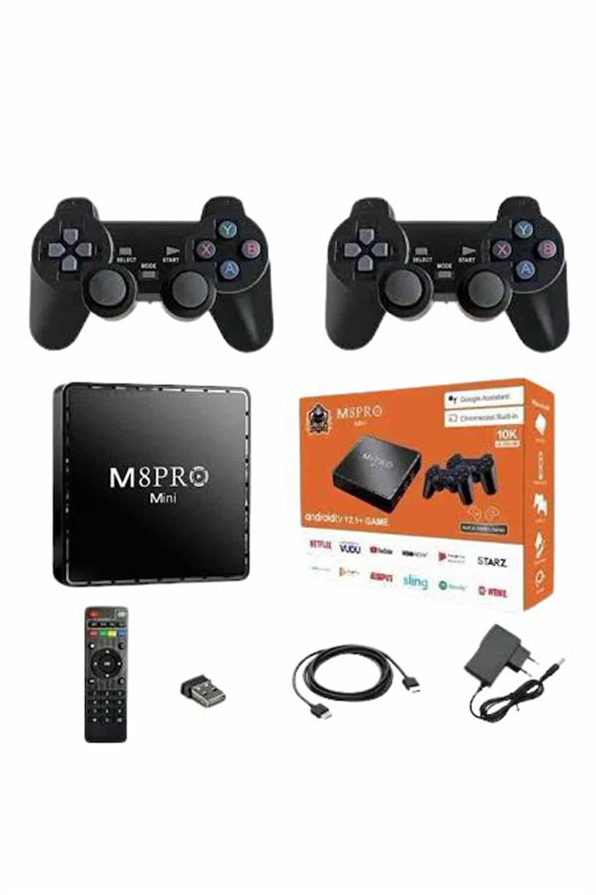 10K Ultra Hd Video Oyun Konsolu Android Tv Box 2.4g Game Stick