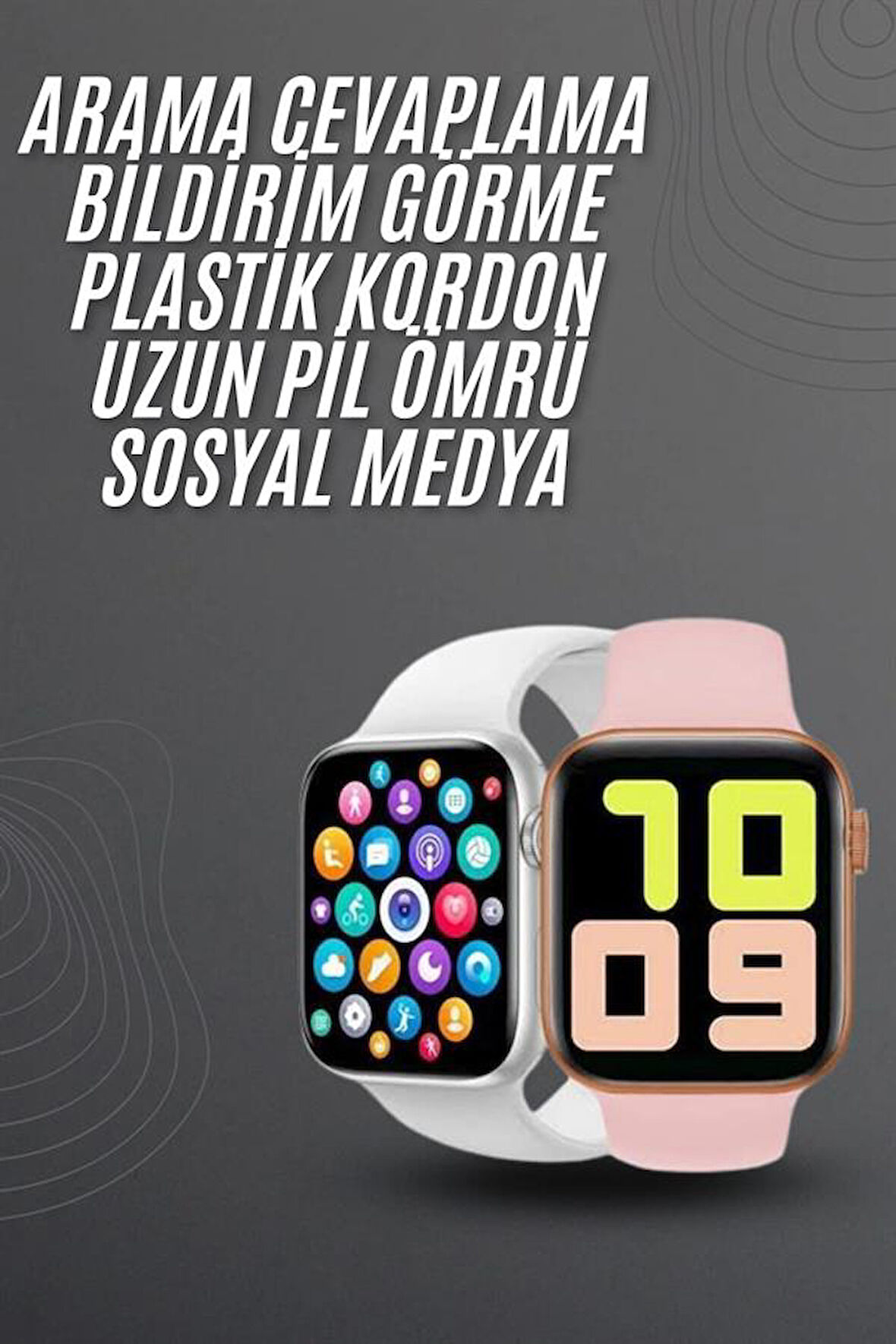 Yeni Model Akıllı Saat Dokunmatik Ekran Unisex Amoled Ekran 44 mm
