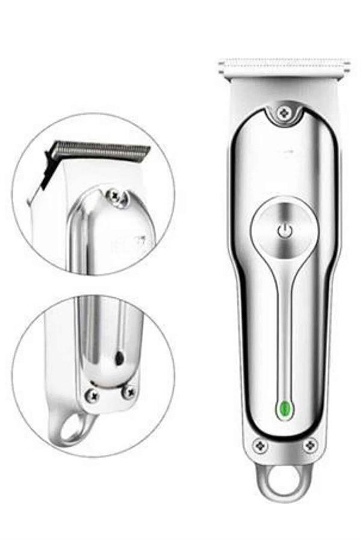 Paslanmaz Çelik Bıçaklı Kablosuz Şarjlı Dijital Göstergeli Tıraş Makinesi