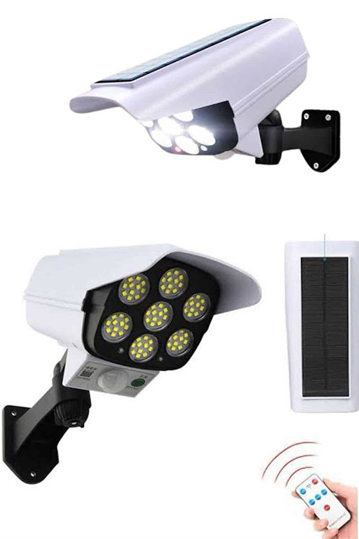 Solar Bahçe Lambası Uzaktan Kumandalı Kamera Görünümlü Hareket Sensörlü