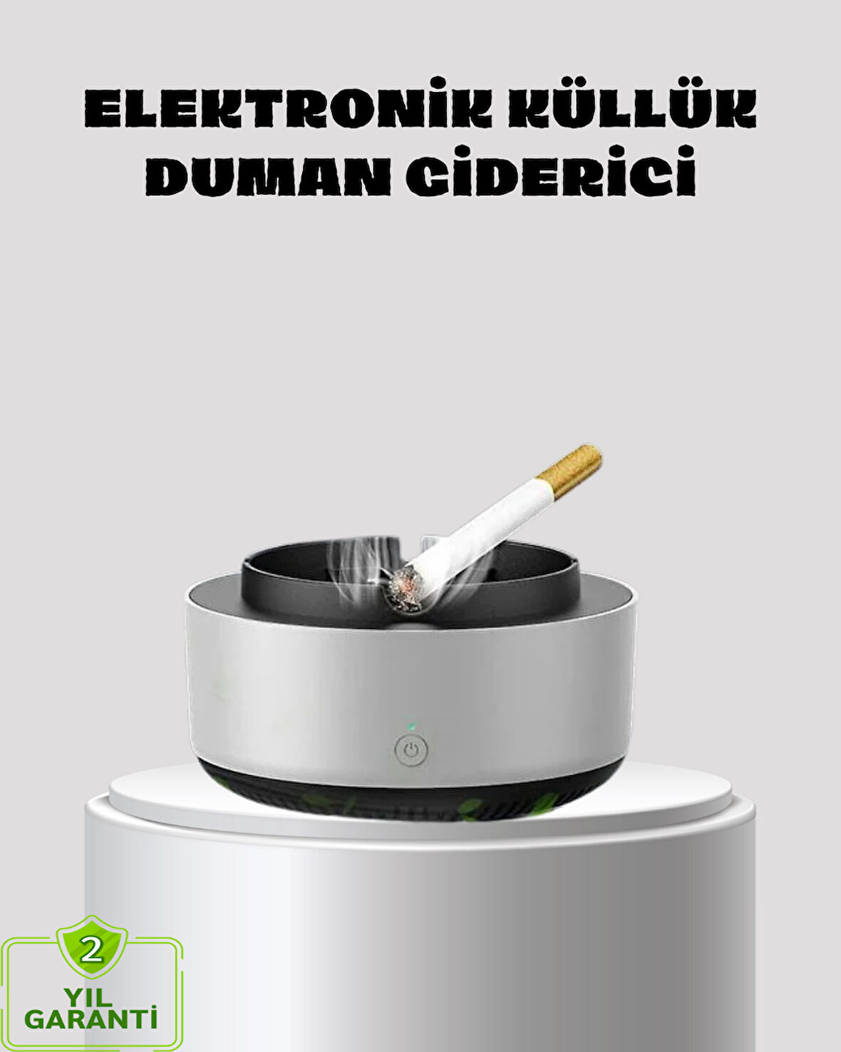 Küllük ve Hava Temizleyici 2’si 1 Arada – Sigara Kokusu Giderici, Araba ve Ofis İçin