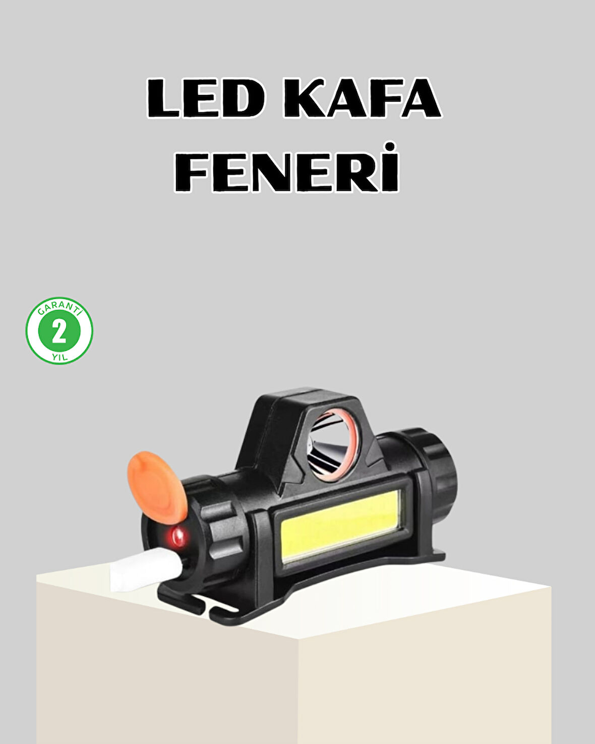Kamp ve Doğa İçin Şarjlı LED Baş Feneri – Mıknatıslı, Su Geçirmez