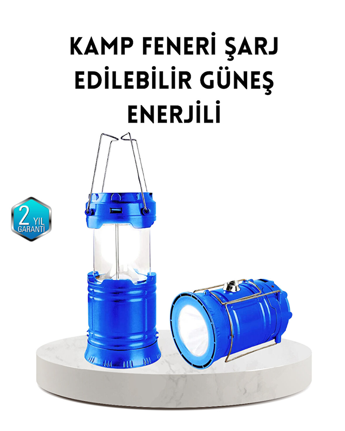 Güneş Enerjisiyle Çalışan Kamp Feneri Hafif Portatif Uzun Ömürlü