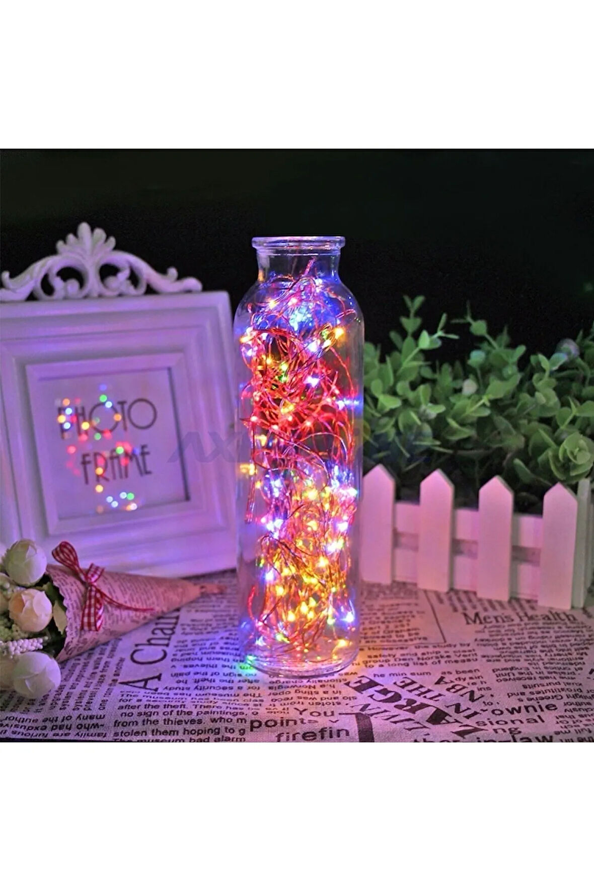 Pilli Dekoratif Peri Led Işık 3 Metre (RGB) Gaming Aydınlatma ( Lisinya )
