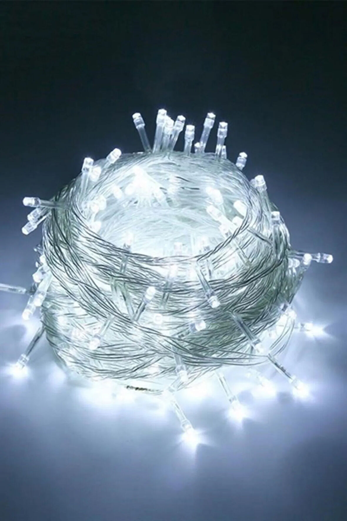 100 Ledli 8 Fonksiyonlu 10 Metre Led Aydınlatma Dekor Lambası (beyaz)