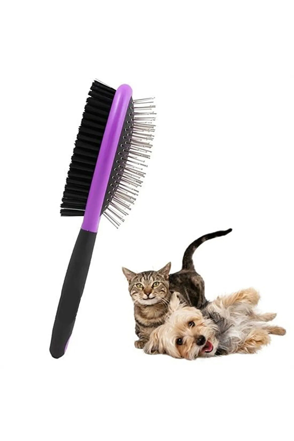 Buffer Çok Amaçlı Çift Taraflı Kolay Evcil Hayvan Kedi Köpek Temizleme Pet Fırçası