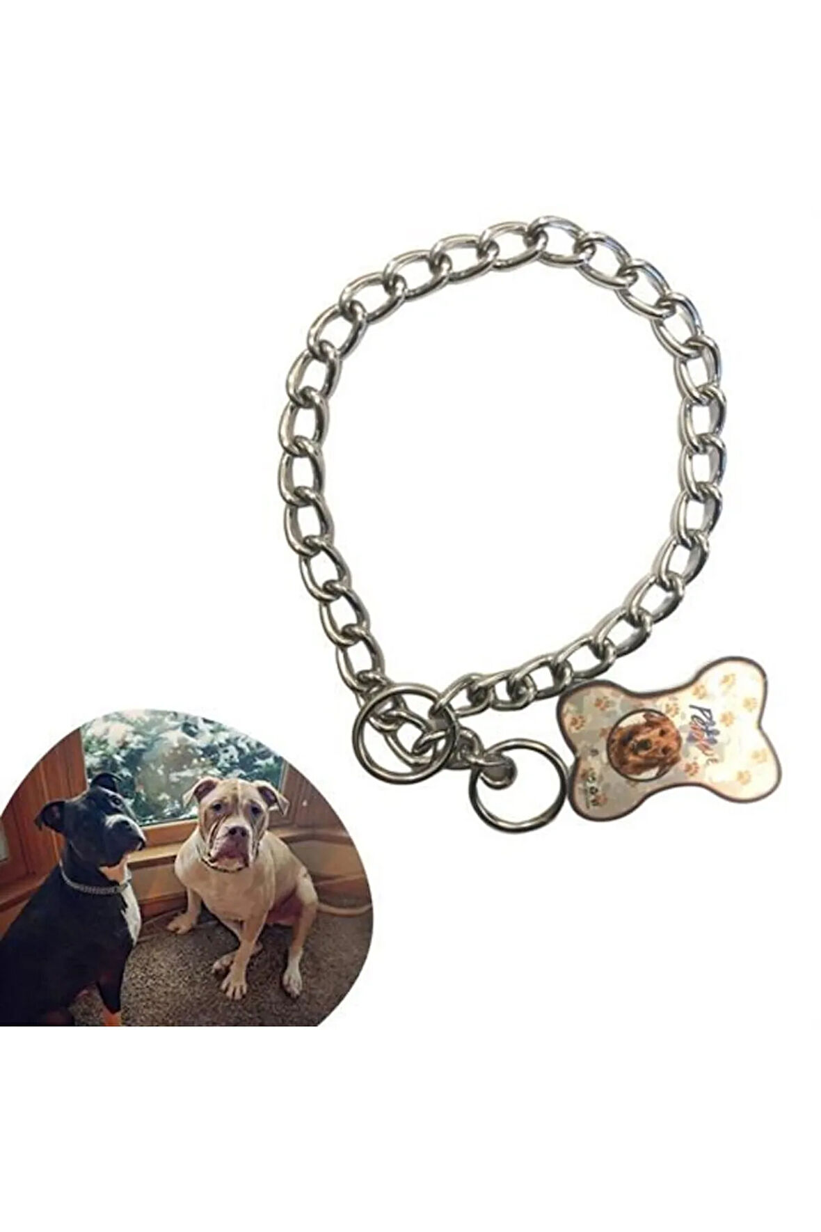 köpek boyun tasması 65 cm Uzunlukta Zincir Model Köpek İçin Boyun Tasması