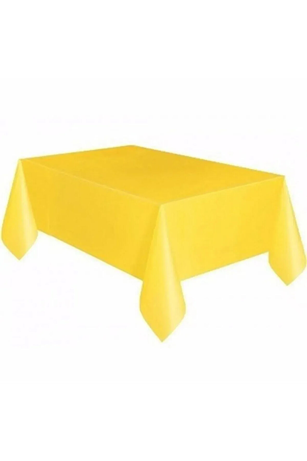 1 Adet Sarı 120x180 Cm Kullan At Masa Örtüsü Doğum Günü Partisi, Kutlama Partisi, Mevlit Yemeği