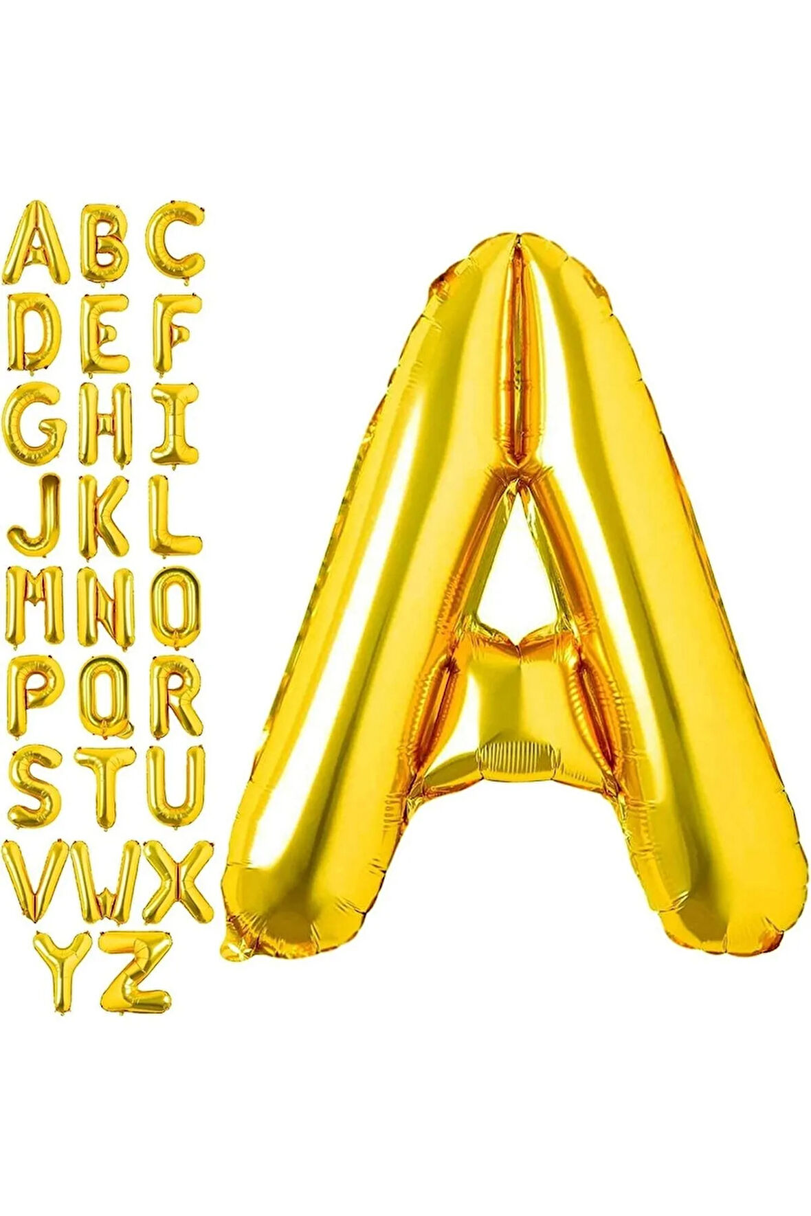 1 Adet 16 Inç 36 cm A Harf Gold Folyo Balon