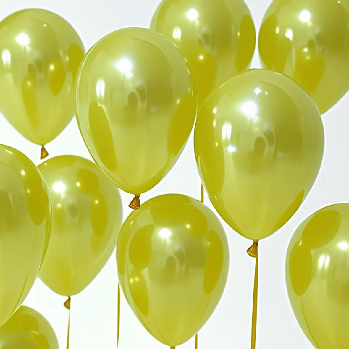 20 Adet 12 İnç 30 Cm Metalik Sarı Balon Doğum Günü Süsleme
