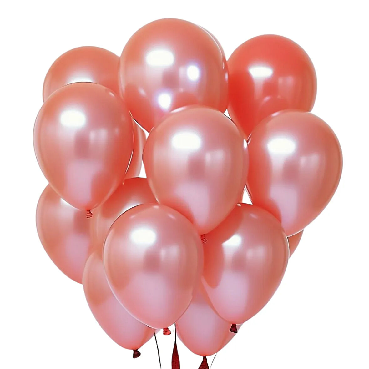 20 Adet 12 İnç 30 Cm Metalik Kırmızı Balon Doğum Günü Süsleme