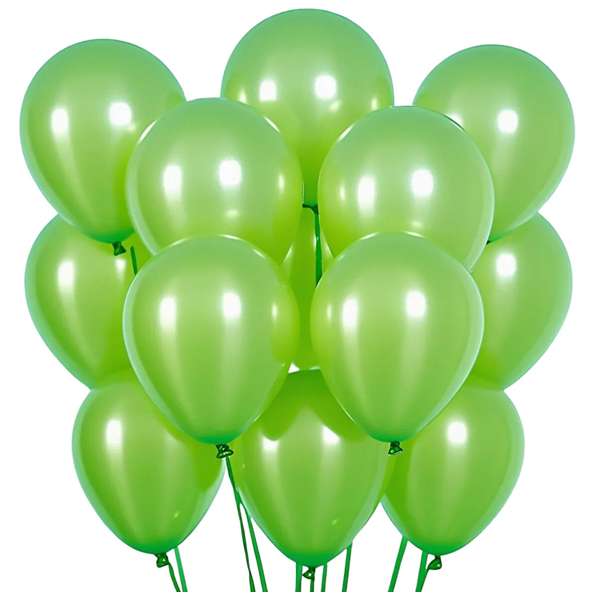 20 Adet 12 İnç 30 Cm Metalik Açık Yeşil Balon Doğum Günü Süsleme