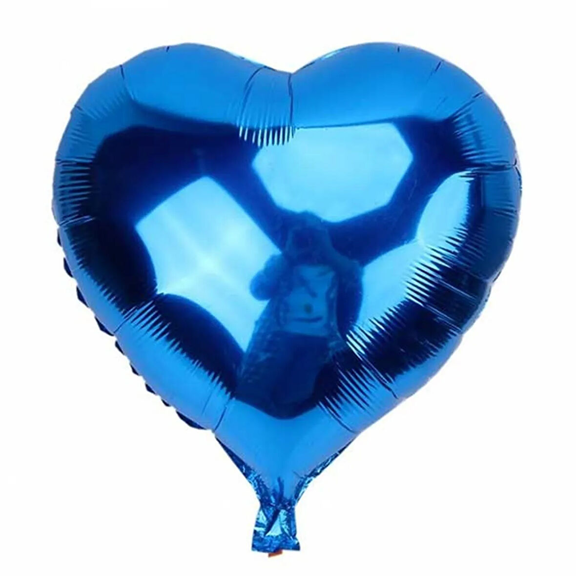 1 Adet 18 İnç 45 Cm Kalp Folyo Balon Mavi