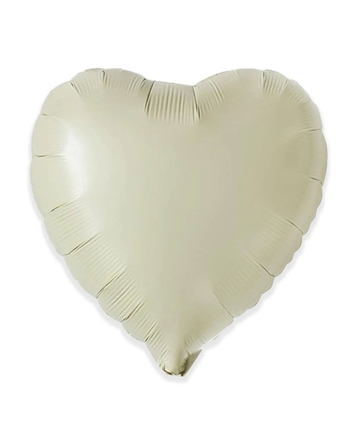 1 Adet 18 inç 45 Cm Retro Kalp Folyo Balon Krem