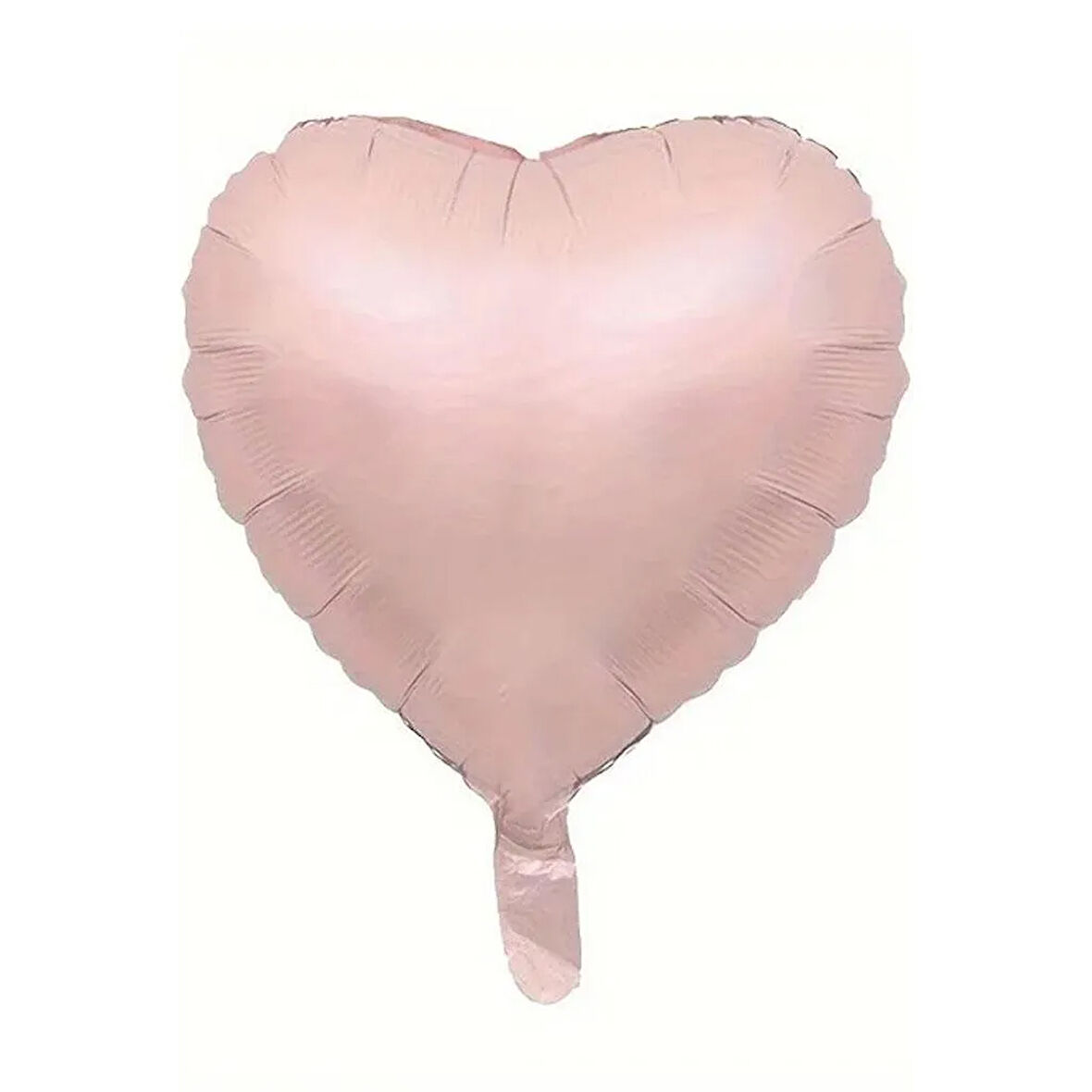 1 Adet 18 inç 45 Cm Retro Kalp Folyo Balon Soft Pembe
