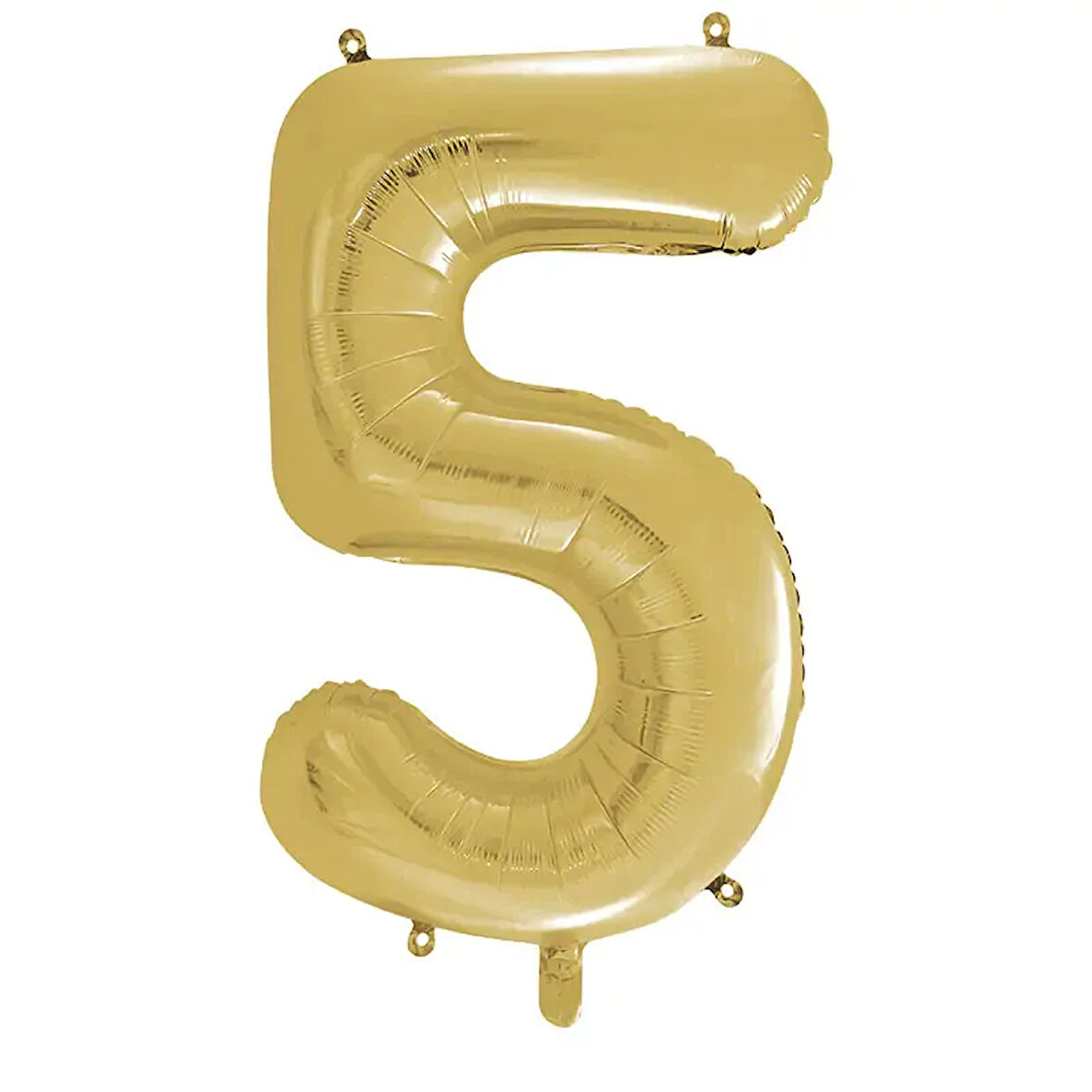 1 Adet 34 İnç 76 Cm Gold Folyo Balon Helyum Balon 5 Yaş Balonu 5 Rakam Balon
