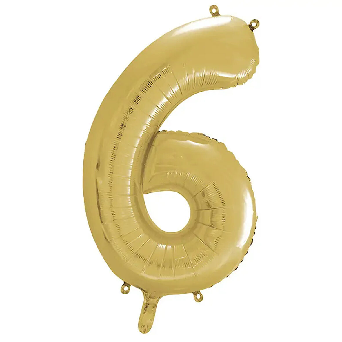 1 Adet 34 İnç 76 Cm Gold Folyo Balon Helyum Balon 6 Yaş Balonu 6 Rakam Balon