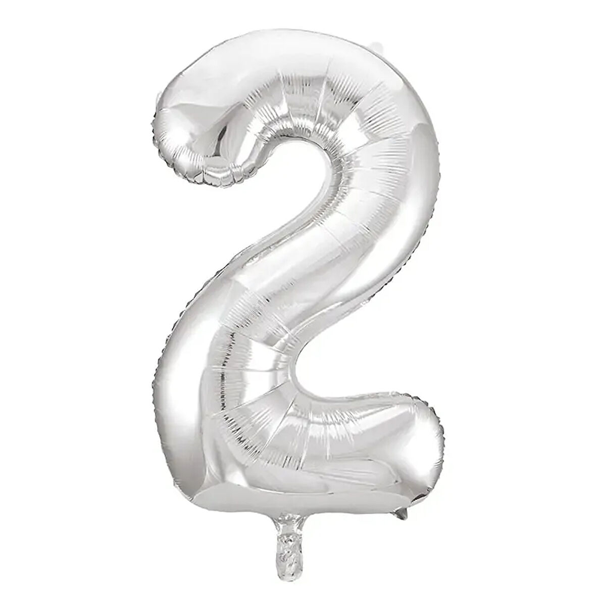 1 Adet 34 İnç 85 Cm Gümüş Folyo Balon Helyum Balon 2 Yaş Balonu 2 Rakam Balon
