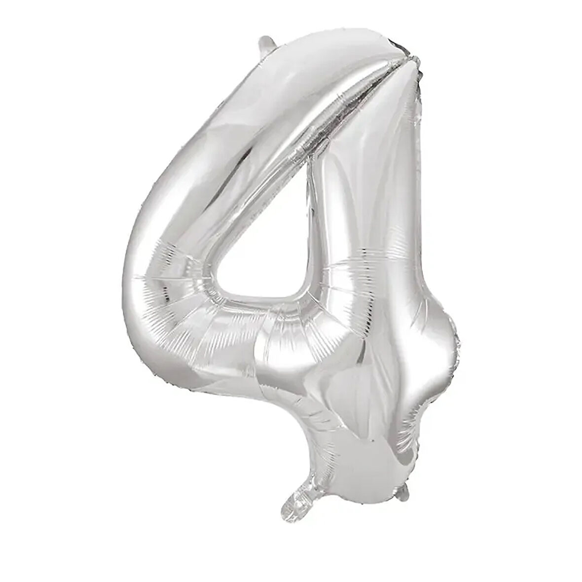 1 Adet 34 İnç 85 Cm Gümüş Folyo Balon Helyum Balon 4 Yaş Balonu 4 Rakam Balon
