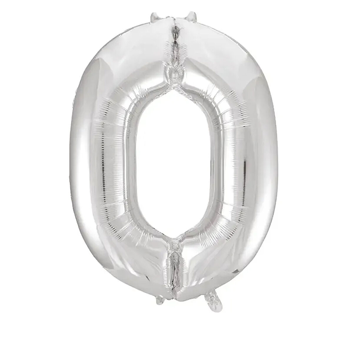 1 Adet 34 İnç 76 Cm Gümüş Folyo Balon Helyum Balon 0 Yaş Balonu 0 Rakam Balon