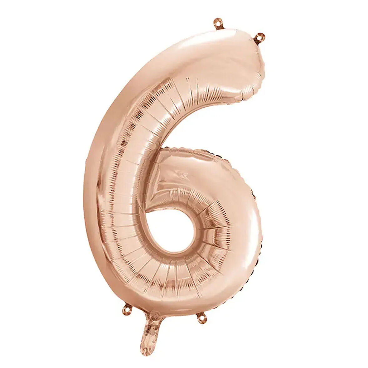 1 Adet 34 İnç 85 Cm Rose Gold Folyo Balon Helyum Balon 6 Yaş Balonu 6 Rakam Balon