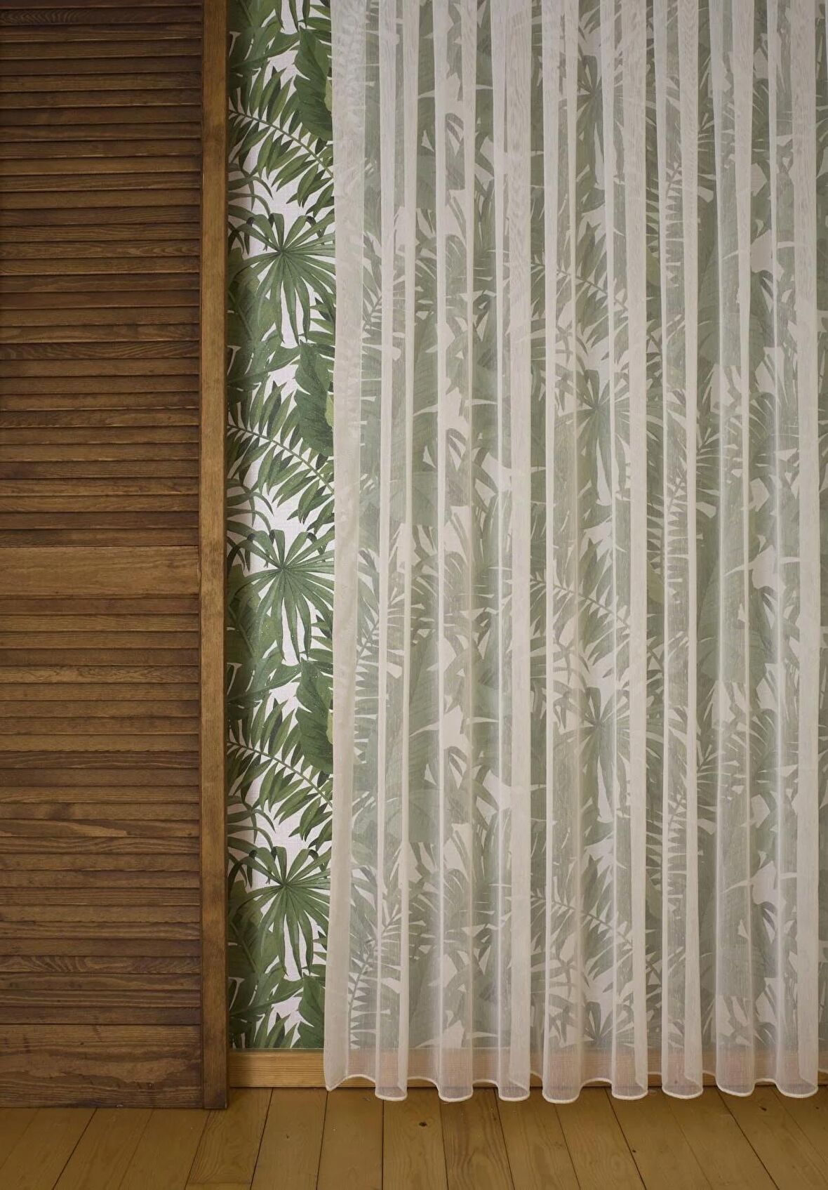 Massarelli Keten Tül Şantuklu Krem 1-2 Seyrek Pile