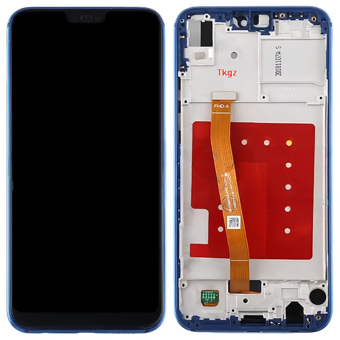 Tkgz - P20 Lite Lcd Ekran Dokunmatik Orijinal Kalite ÇITALI MAVİ