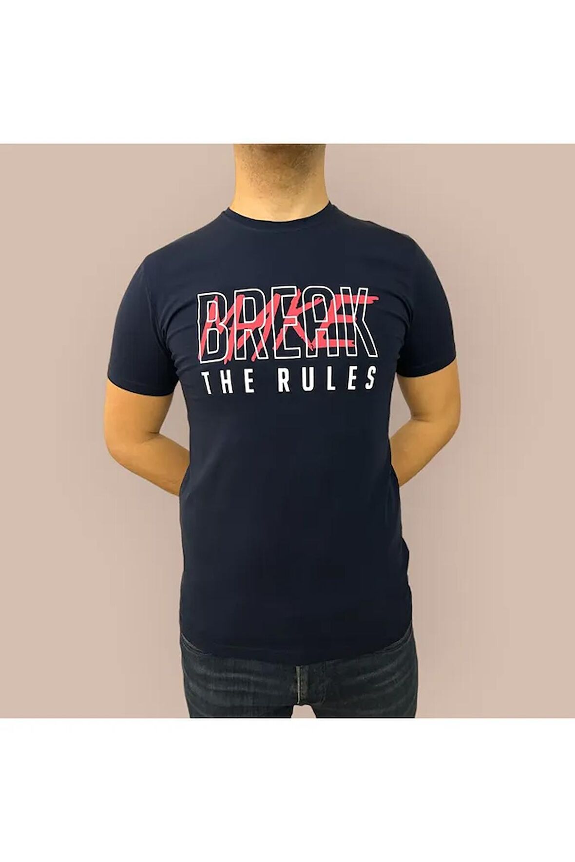 Erkek Baskılı T-Shirt Yumuşak Pamuklu Kumaş