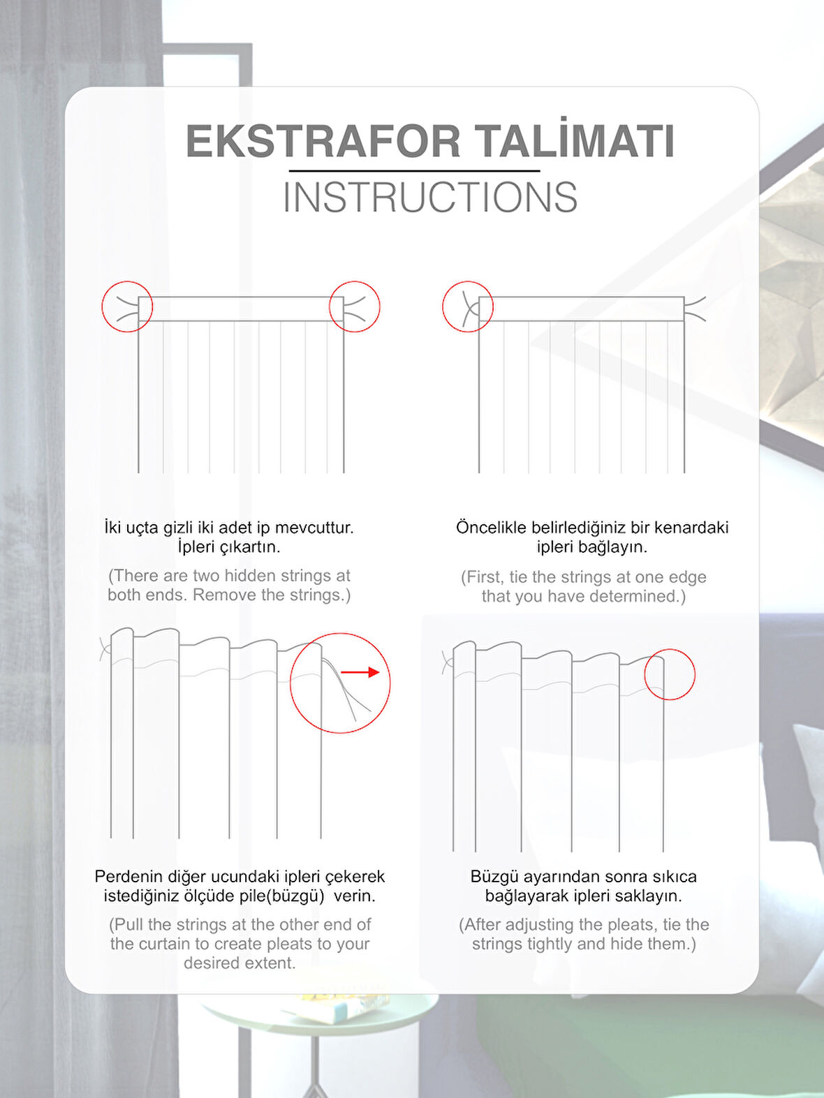 Yakamoz Gri Keten Görünümlü Ekstraforlu Tül Perde Linen Touch Serisi