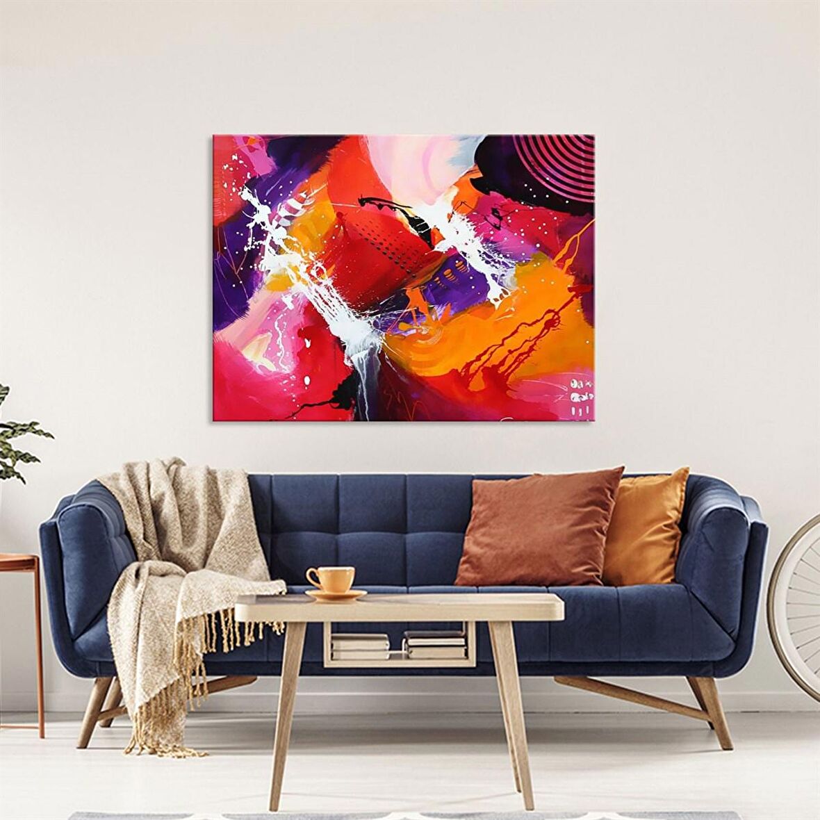 TABLOLIFE Vivid - Yağlı Boya Dokulu Tablo 75X100,Çerçeve;Siyah