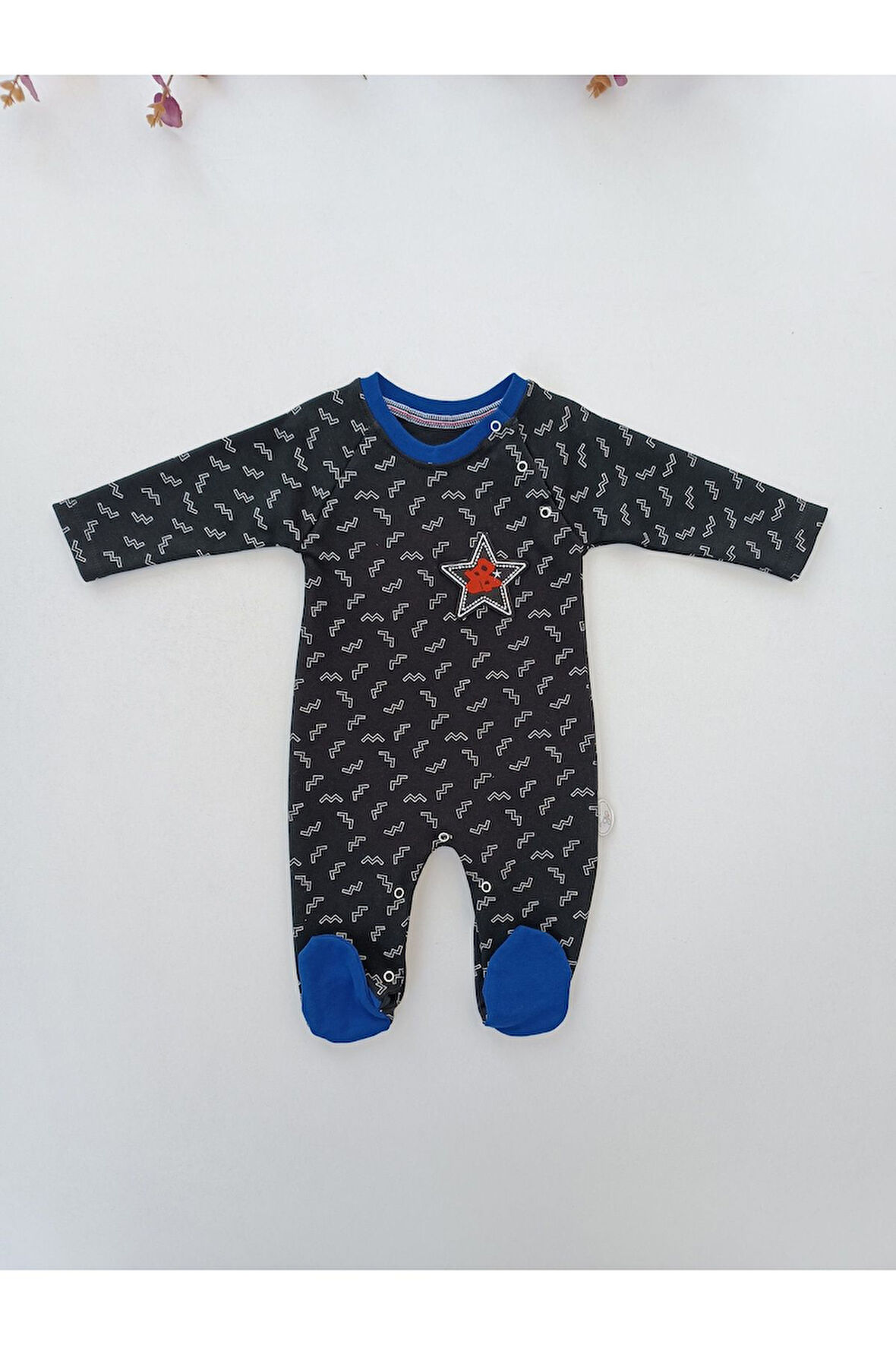 Nono Star Kız / Erkek Bebek Unisex Tulum Siyah