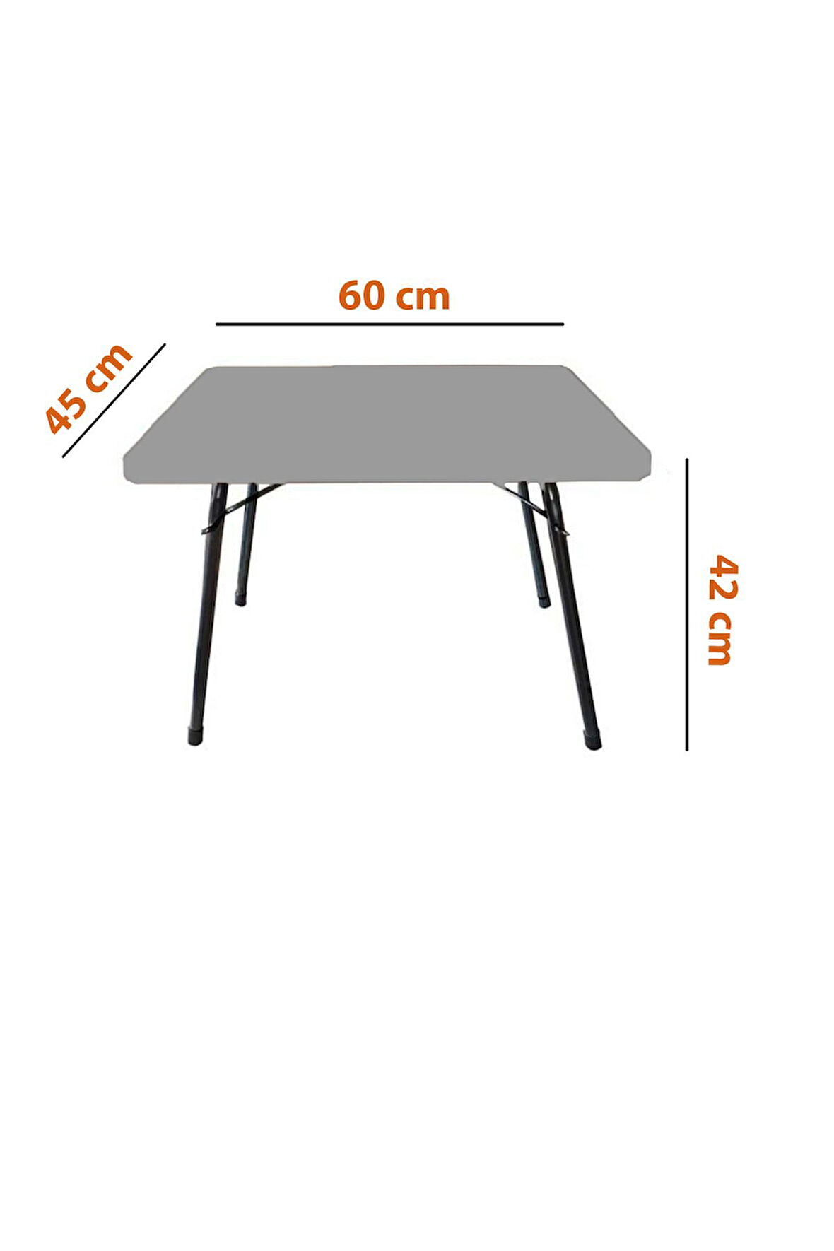 Exent 45X60 cm Kamp Sehpası, Piknik, bahçe balkon plaj sehpası Katlanır Sehpa-ATLANTİK-ÇAM