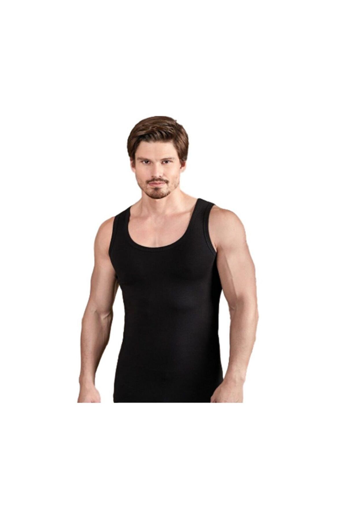 3'lü Paket  Erkek Siyah Atlet