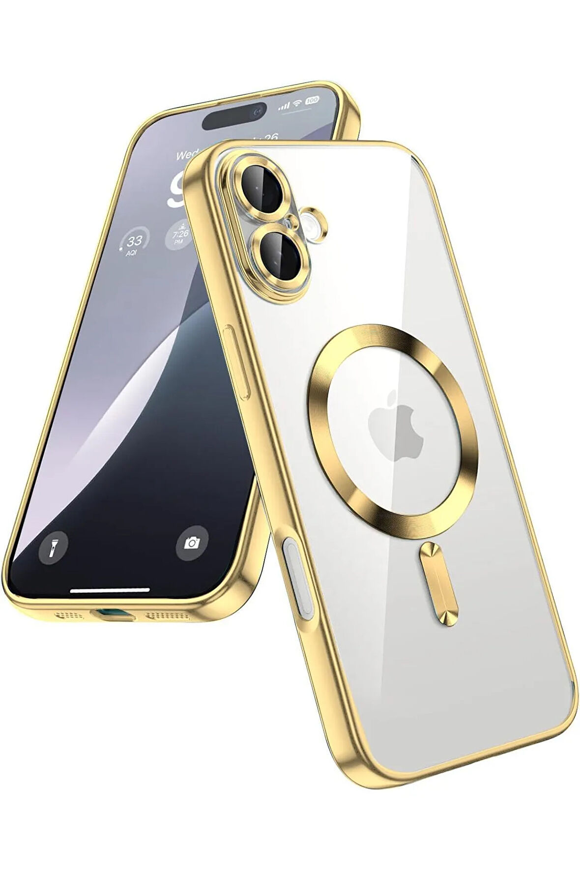 Apple iPhone 16 Kılıf Kamera Lens Korumalı Renkli Magsafe Şarj Uyumlu Şeffaf Silikon