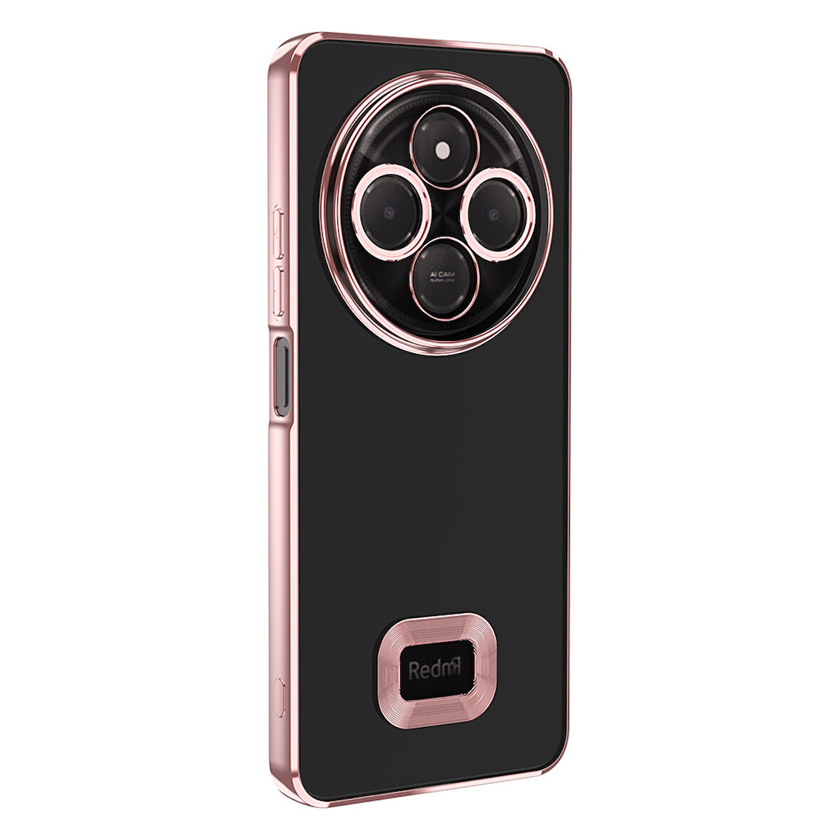 Xiaomi Redmi 14C 4G Kılıf Logo Yeri Açık Kamera Lens Korumalı Renkli Kenarlı Şeffaf Silikon